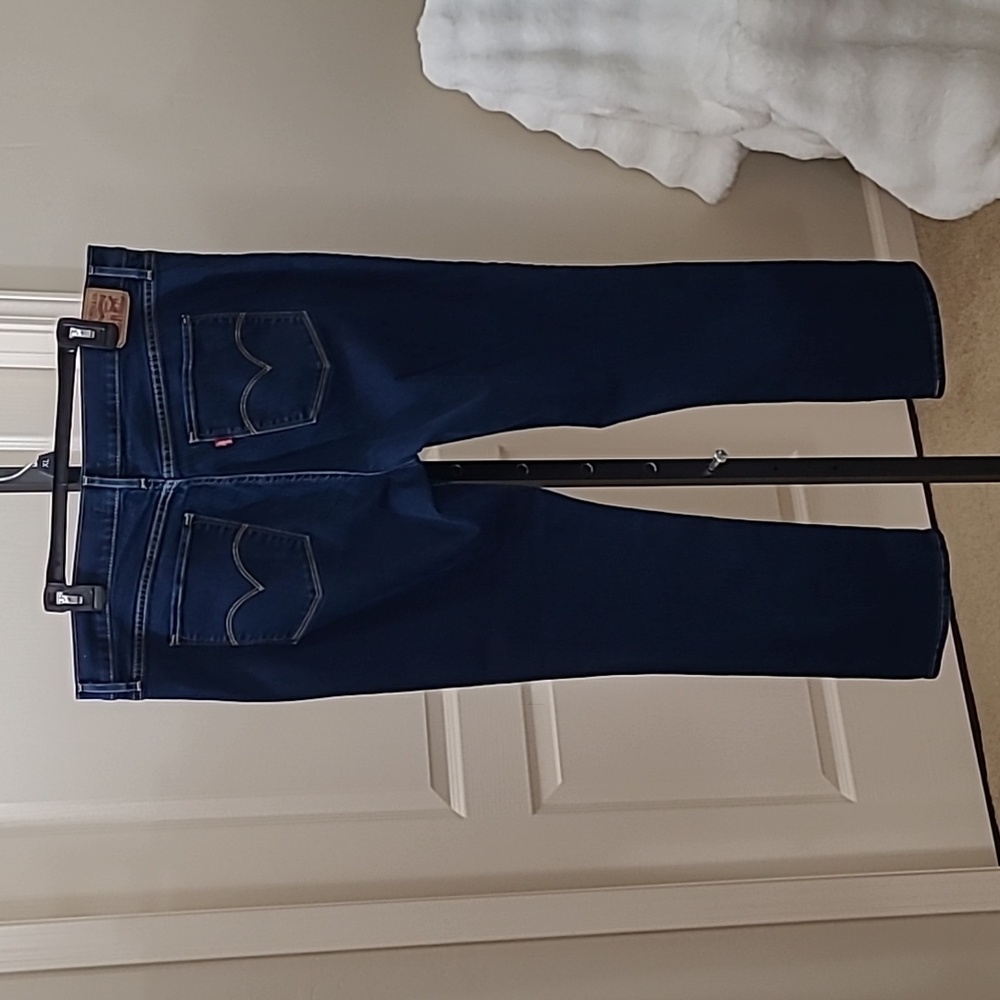 Levi's 314 Classic Blue Shaping Straight Jeans Size 34 Women's Denim - Picture 2 of 9